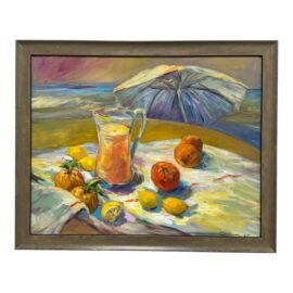 D. C. Signed “Orange Juice” Acrylic on Canvas Original Painting. Original Price: $970