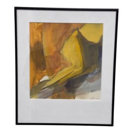Artist Signed "Roots" Acrylic Painting Framed