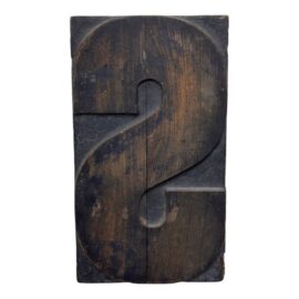 Letter "S" Woodblock Wall Hanging
