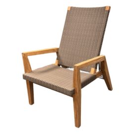 NEW Janus Et Cie Quinta Teak Woven Reclining Lounge Chair, Outdoor. Original Price: $3,000