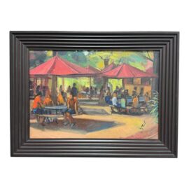 William Daniel Pfahl Pittsburgh Zoo Outdoor Cafe Oil on Canvas