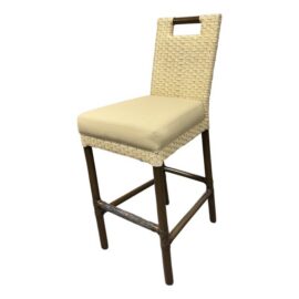 NEW Thomas Pheasant for McGuire Woven Leather Barstool. Original Price: $2,500