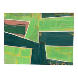 Geometric Abstract Acrylic on Canvas Painting