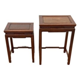 Chinese Rosewood Nesting Tables, Set of Two