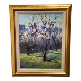Pulich Oil on Canvas of Blossoming Trees