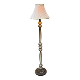 Black & White Blown Glass Whimsical Floor Lamp