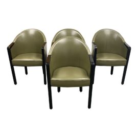 Leather Arm Chairs, Set of Four
