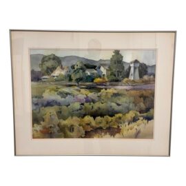 Charlotte Panton "Rossi Home Place" Framed Watercolor