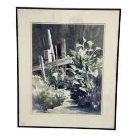 Ann Cunningham Calla Lillies Framed Watercolor