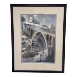Norman Duke Depoe Bay Framed Watercolor