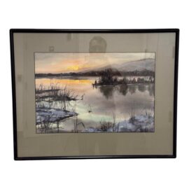 Cady Stopp Swamp Reflections Framed Watercolor