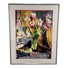 Melissa Adkison Mothers Day Framed Watercolor, Signed