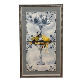 Patrick Bergsma Lemons on Pedestal Watercolor, Signed