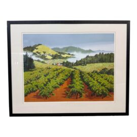 Ray Jacobson Wine Country Giclee Watercolor, Certificate