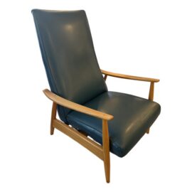 Milo Baughman for James Inc. Recliner, Teal