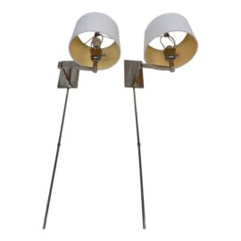 Pottery Barn Swing Arm Corded Wall Sconces, Pair