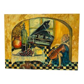 The Finer Things in Life Acrylic Original Painting, Signed