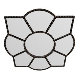 Medieval Revival Style Flower Shaped Wall Mirror
