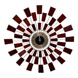 Kenneth Wingard Mid 20th Century Inspired Sunburst Wall Clock