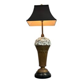 Floral Bouquet Table Lamp, Vintage