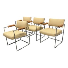 Milo Baughman for Thayer Coggin Model 1188 Armchairs, Set of Four. Original Price: $9,000