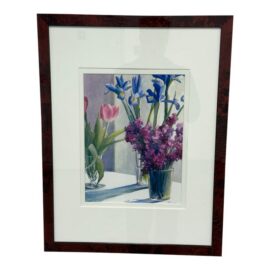 Ruth Beeve Jan's Flowers Framed Watercolor