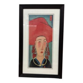 Vu Thu Hien Watercolor Print, Framed