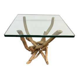 Organic Modern Gathered Driftwood Side Table
