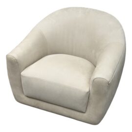 NEW Bespoke Oliver Leather Swivel Chair. Original Price: $3,550