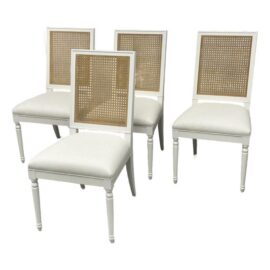 Woodbridge Furniture Colette Dining Chairs, Set of Four. Original Price: $3,640