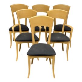 Antonio Sibau for Room & Board Venice Italian Beechwood Dining Chairs, Set of Six. Original Price: $5,500