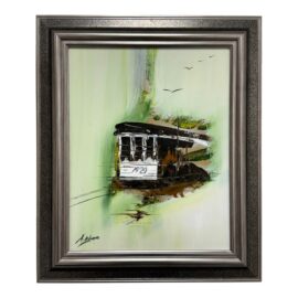 Ashton III Framed "Cable Car 1979" Oil on Canvas