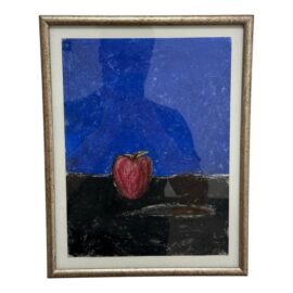 Pastel Apple Still Life Artwork, Framed