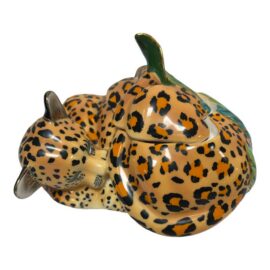 Lynn Chase Jaguar Jungle Covered Jar