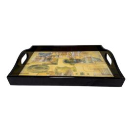 Decoupage Tray of Champagne Labels