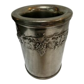 Grape Casted Pewter Wine Bottle Cooler, Set of Three