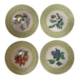 Niderviller Botanique Dessert Plates, Set of Four