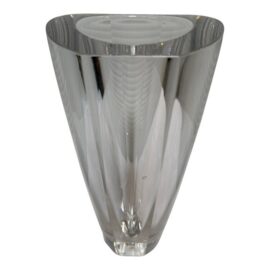 Erika Lagerbielke for Orrefors Faceted Crystal Flower Vase