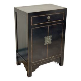 Asian Mini Black Lacquer Chest