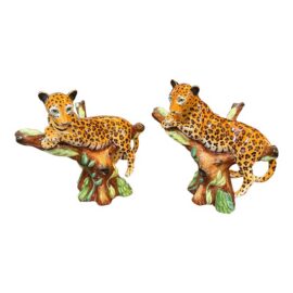 Lynn Chase for Gump's Limited Jaguar in Tree Figurines, Set of Two