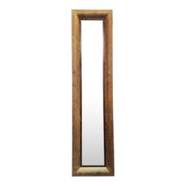 Lacquered Rattan Floor Mirror