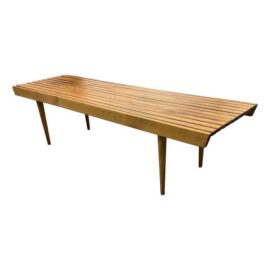 Mid-Century Modern Slat Bench