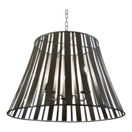 Rustic Industrial Lattice Drum Chandelier