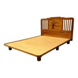 Queen Size Handcrafted Bonsai Tree Cherry Wood Bed Frame
