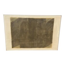 Abstract Minimalist Composition on Grayscale in Acrylic, Framed