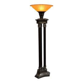 Pacific Coast Lighting Neoclassical Bronze-Tone Torchiere Floor Lamp