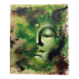 Via Diva Green Covered Buddha, Signed