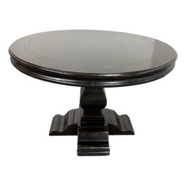 Aspen Antique Ebony Round Dining Table, 48 Inches
