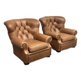 EJ Victor for Ralph Lauren Home Writer’s Club Chairs, Pair. Original Price: $30,700