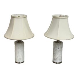 Contemporary Mosaic Table Lamps, Pair